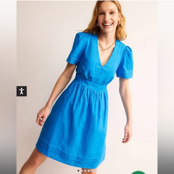 Boden 100% Linen Eve Short Dress Size 6P NWT - Picture 8 of 8